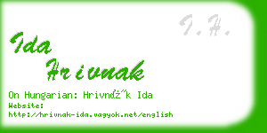 ida hrivnak business card